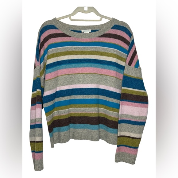 Sundance Multicolored 100% Lambswool Long Sleeve Crewneck Sweater‎ Size Large - Picture 1 of 5